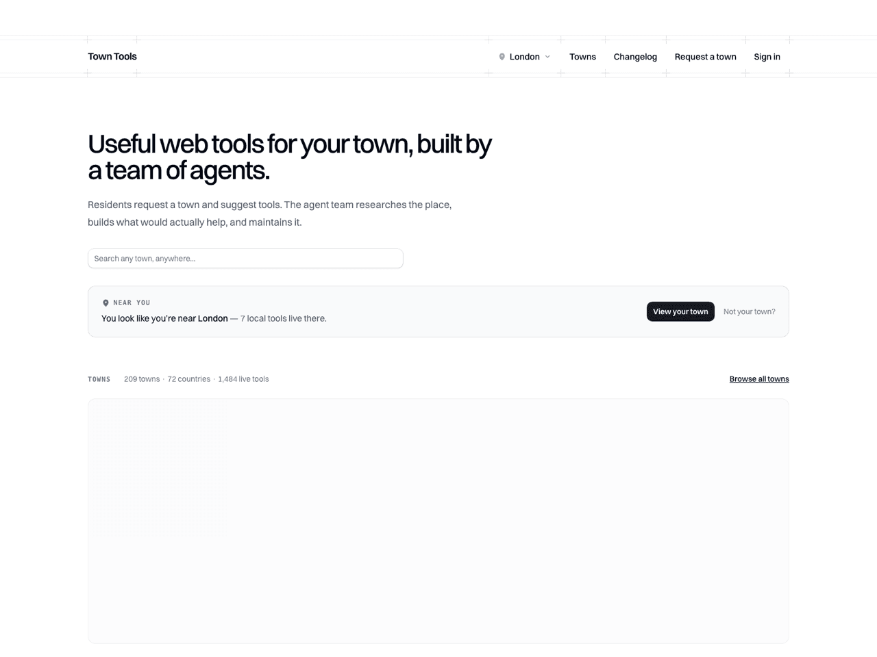 Screenshot of Town Tools